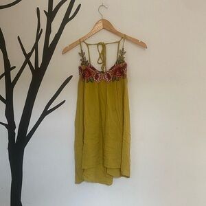 Kori boho floral spaghetti strap top